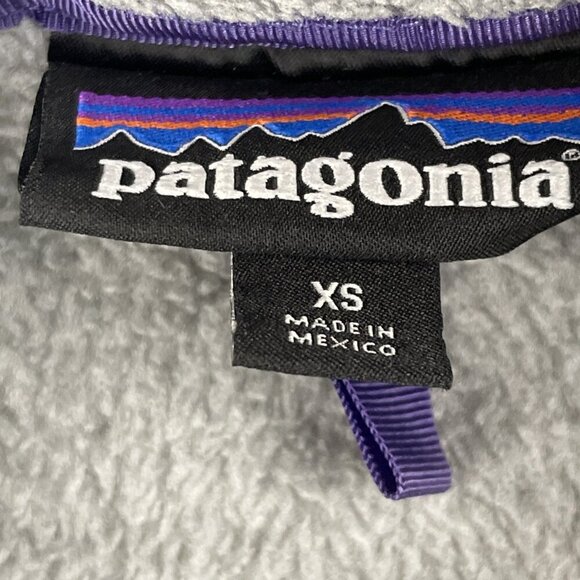 Patagonia 1/4 Snap Pullover Sweater Women’s XS Gray Purple Outdoors - Picture 5 of 10